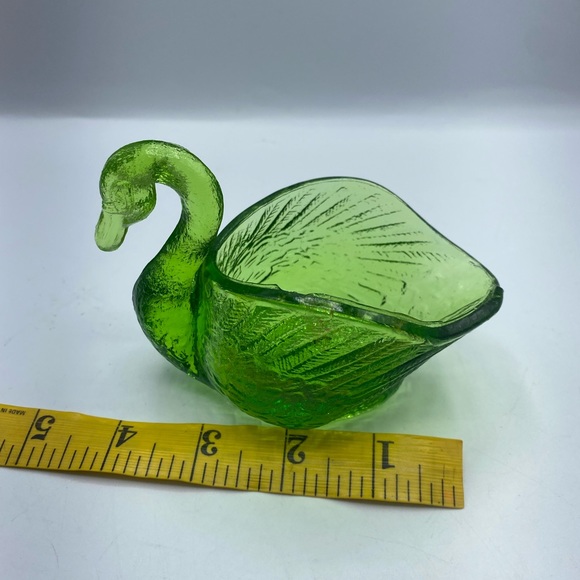 Vintage Dugan green swan  candle tea light holder Figurine shelf decor retro - Picture 3 of 8